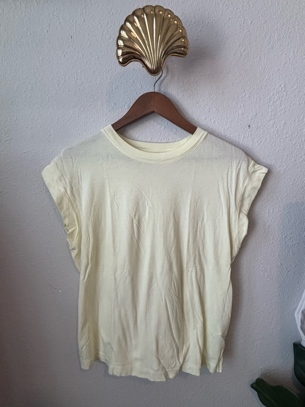 a new day Pale Yellow Crewneck Short Sleeve Tee